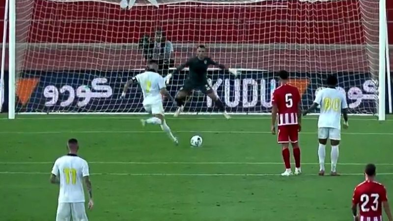 گل دوم النصر به آلمریا (دبل کریستیانو رونالدو) 